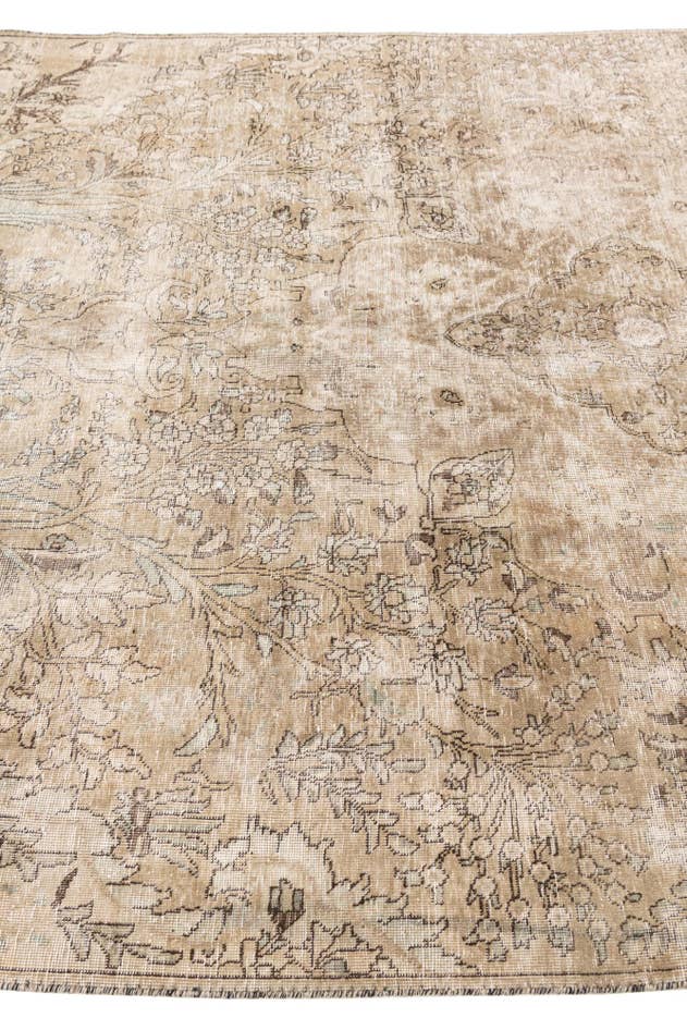 Detail image of 6' 10 x 10' Hand Knotted Ultra Vintage Persian Wool Rug