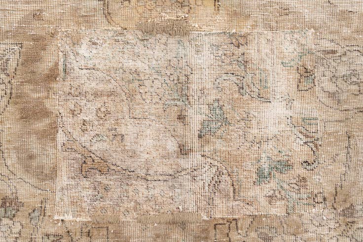 Detail image of 6' 10 x 10' Hand Knotted Ultra Vintage Persian Wool Rug