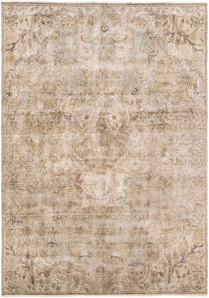 6' 10 x 10' Hand Knotted Ultra Vintage Persian Wool Rug