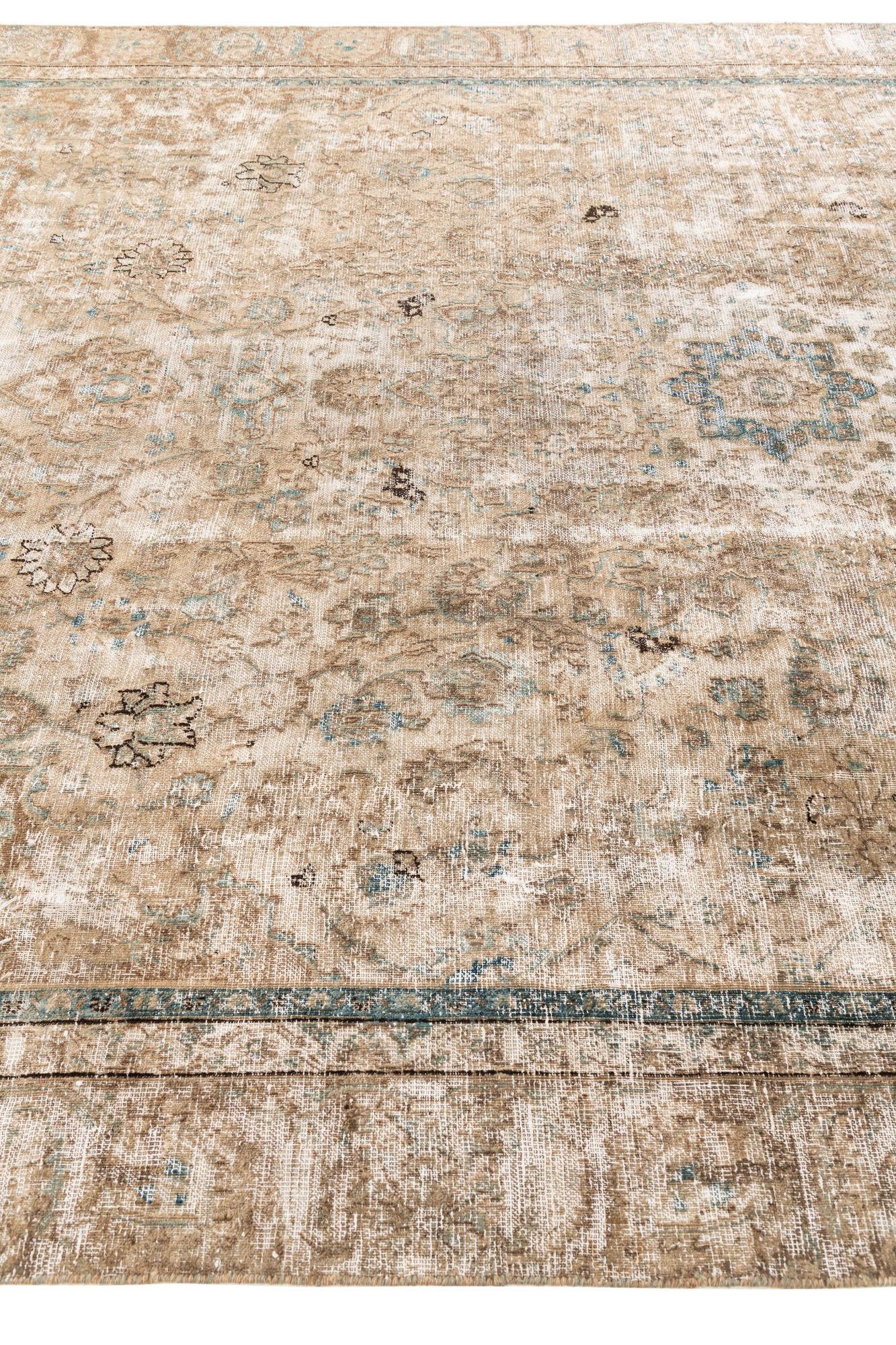 8' 8 x 12' 2 Hand Knotted Ultra Vintage Persian Wool Rug