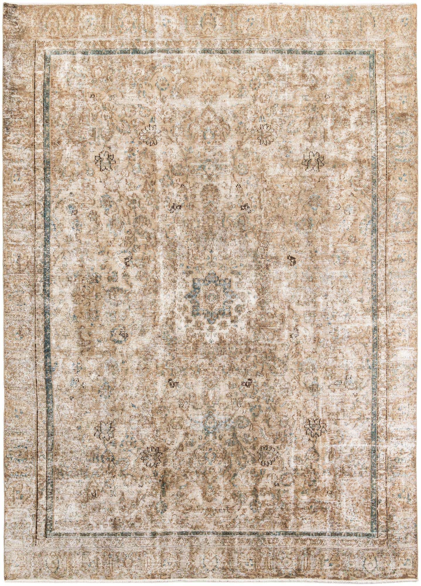 8' 8 x 12' 2 Hand Knotted Ultra Vintage Persian Wool Rug