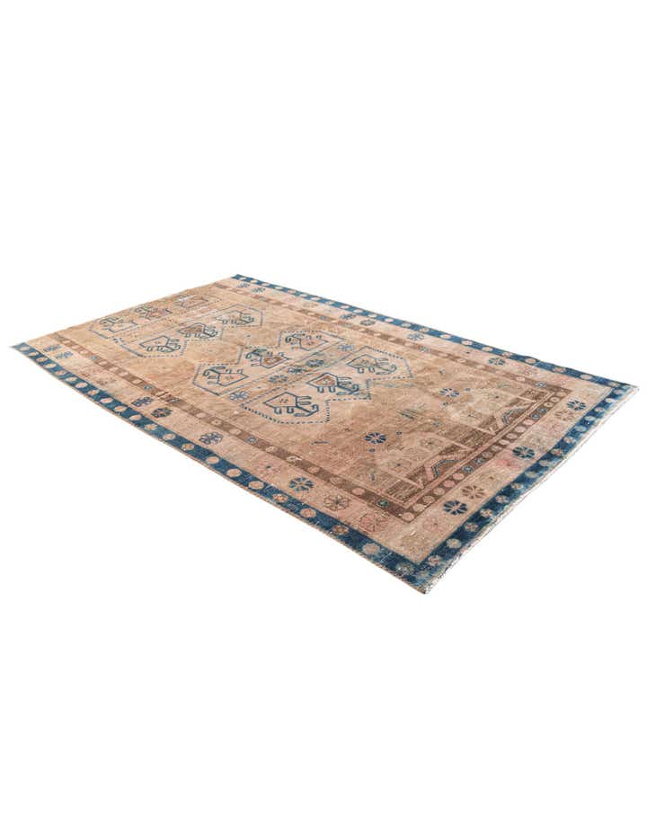 5' 2 x 8' 4 Hand Knotted Ultra Vintage Persian Wool Rug