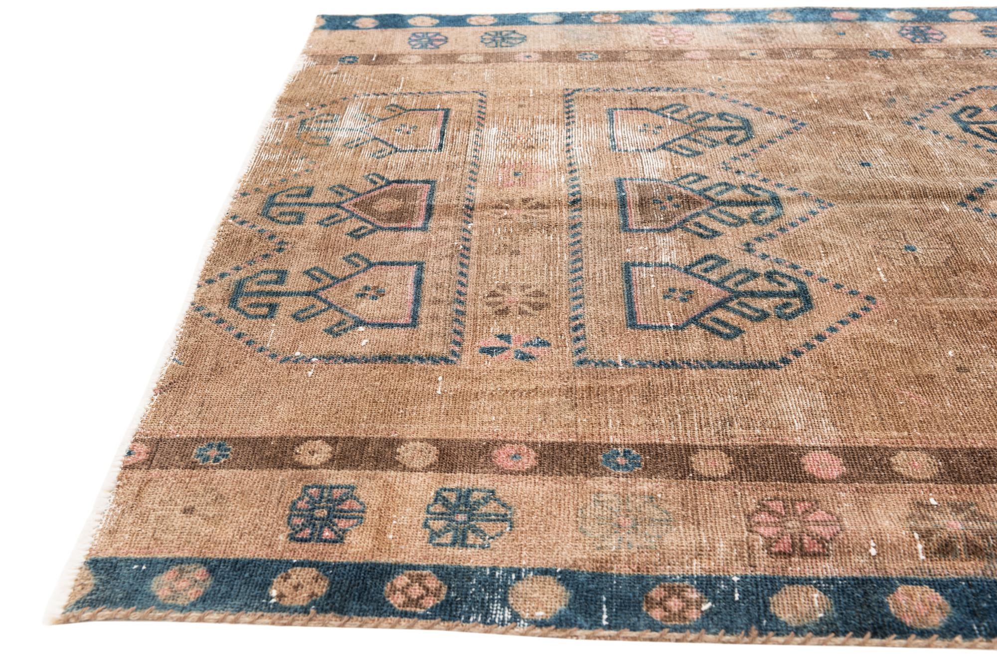 5' 2 x 8' 4 Hand Knotted Ultra Vintage Persian Wool Rug