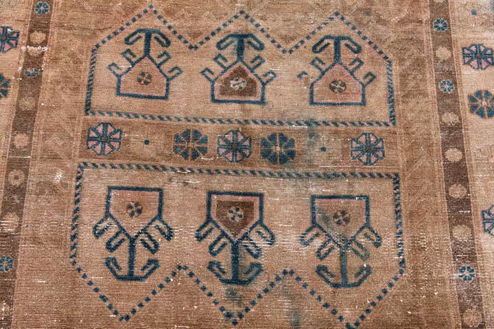 5' 2 x 8' 4 Hand Knotted Ultra Vintage Persian Wool Rug