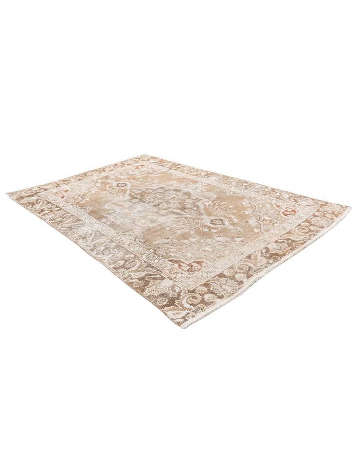 Detail image of 3' 10 x 5' 8  Hand Knotted Ultra Vintage Persian Wool Rug