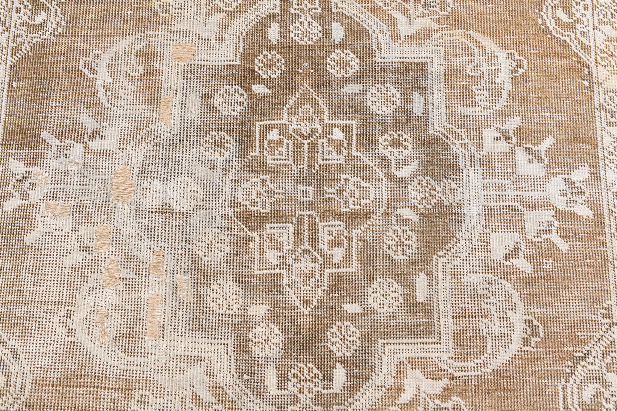 3' 10 x 5' 8 Hand Knotted Ultra Vintage Persian Wool Rug