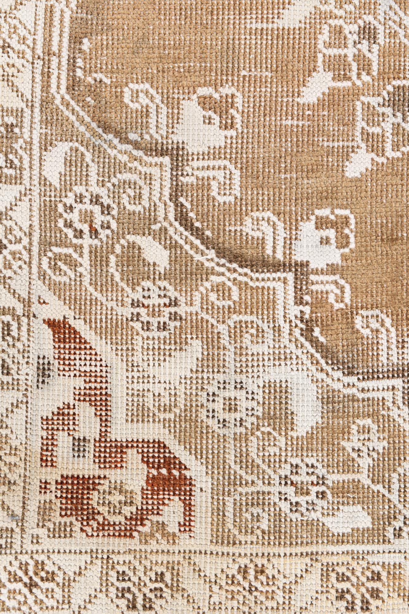 3' 10 x 5' 8 Hand Knotted Ultra Vintage Persian Wool Rug