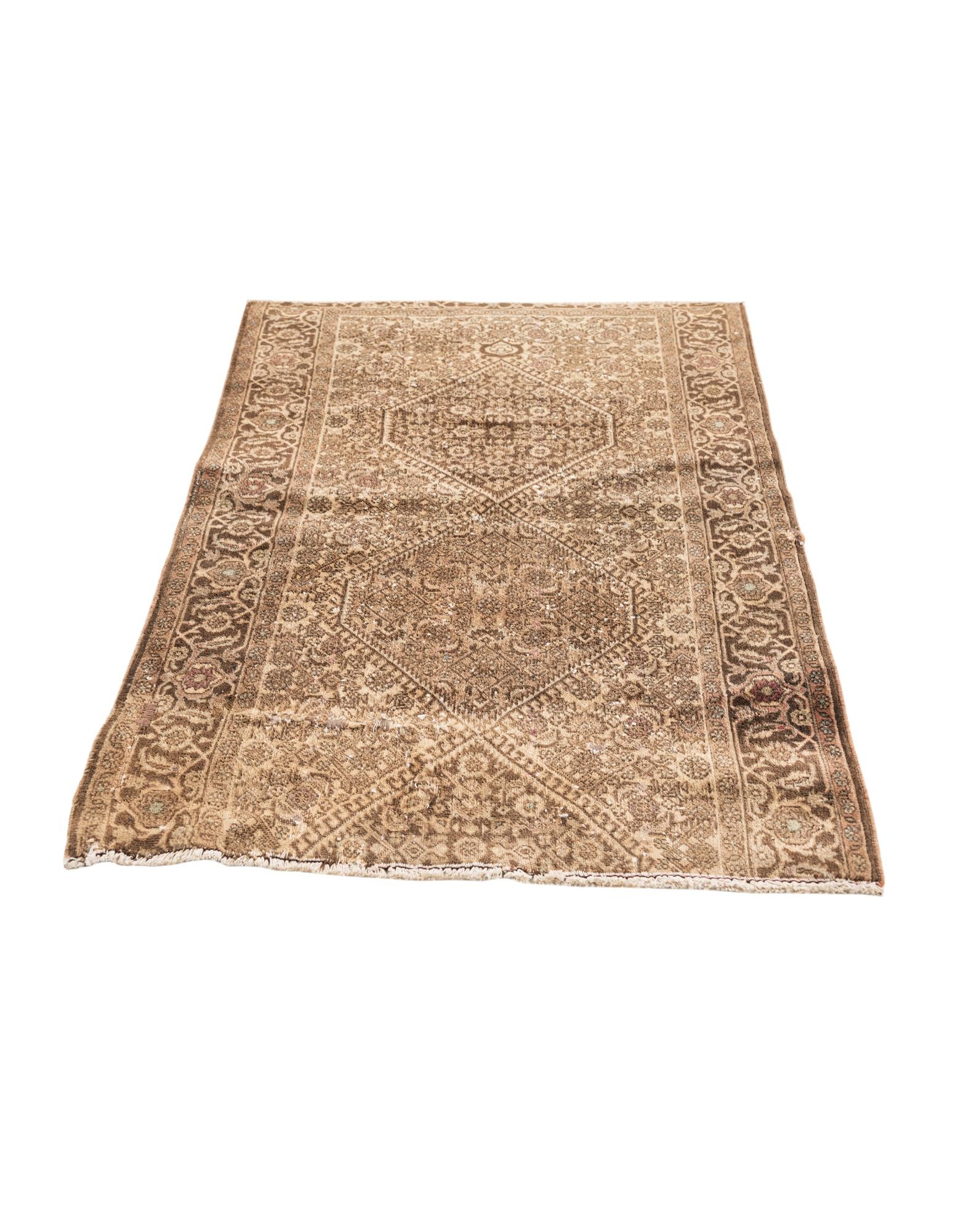 2' 8 x 4' 3 Hand Knotted Ultra Vintage Persian Wool Rug