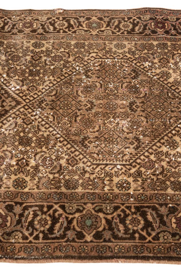 Detail image of 2' 8 x 4' 3 Hand Knotted Ultra Vintage Persian Wool Rug