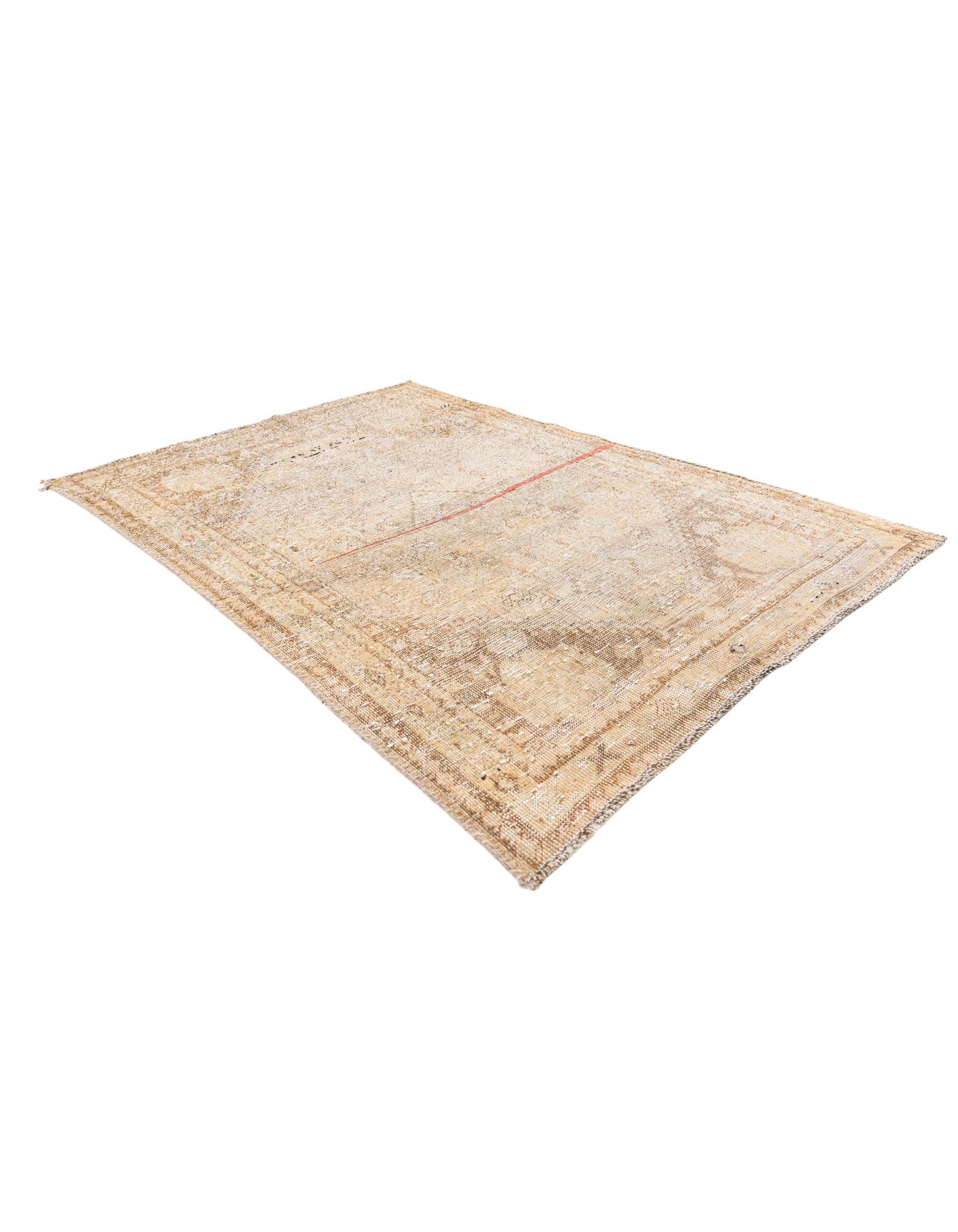 3' 6 x 4' 9 Hand Knotted Ultra Vintage Persian Wool Rug