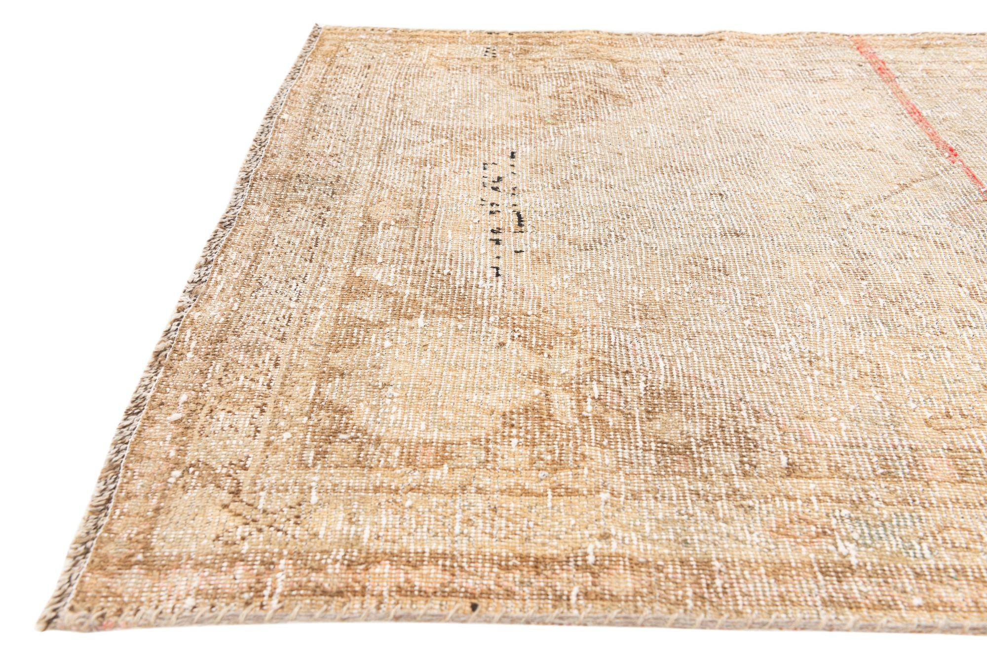 3' 6 x 4' 9 Hand Knotted Ultra Vintage Persian Wool Rug