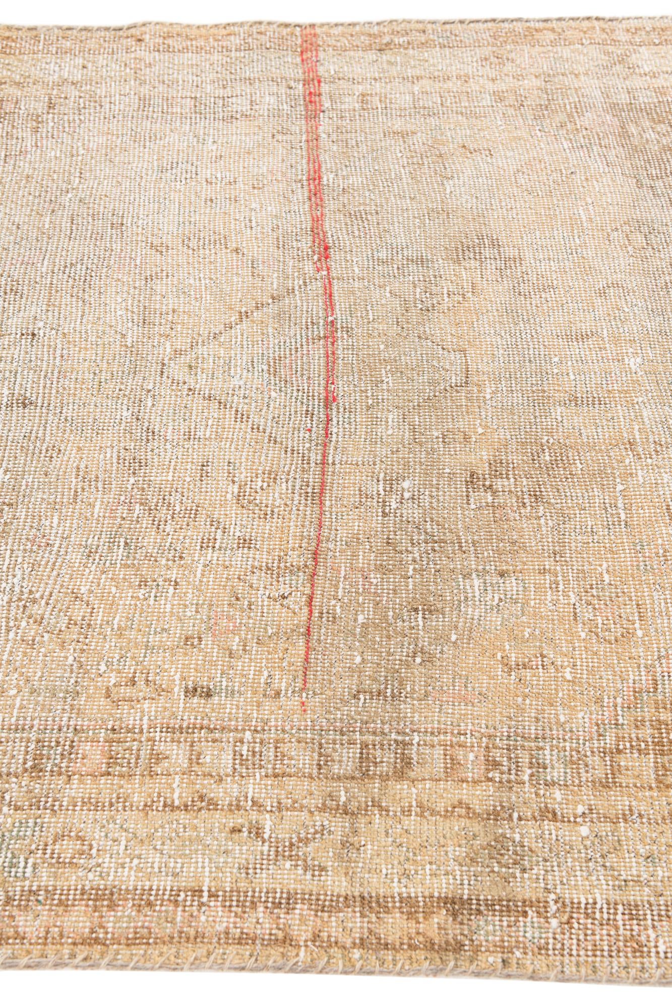3' 6 x 4' 9 Hand Knotted Ultra Vintage Persian Wool Rug