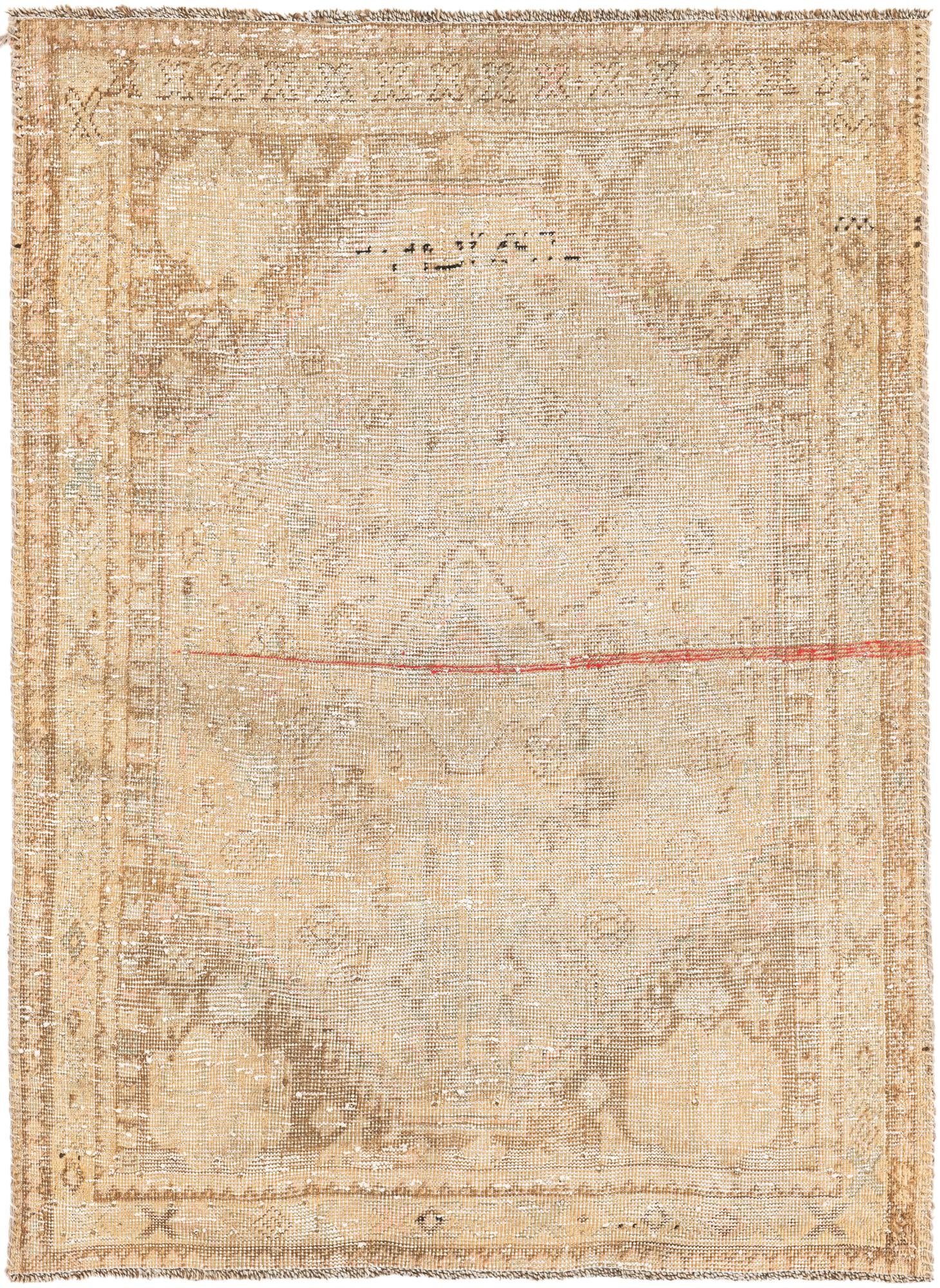 3' 6 x 4' 9 Hand Knotted Ultra Vintage Persian Wool Rug