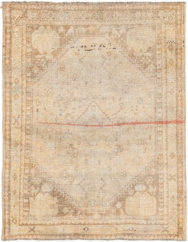 Detail image of 3' 6 x 4' 9 Hand Knotted Ultra Vintage Persian Wool Rug
