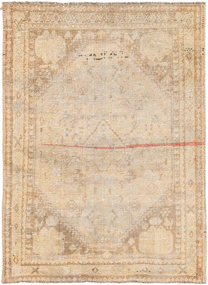 Detail image of 3' 6 x 4' 9 Hand Knotted Ultra Vintage Persian Wool Rug