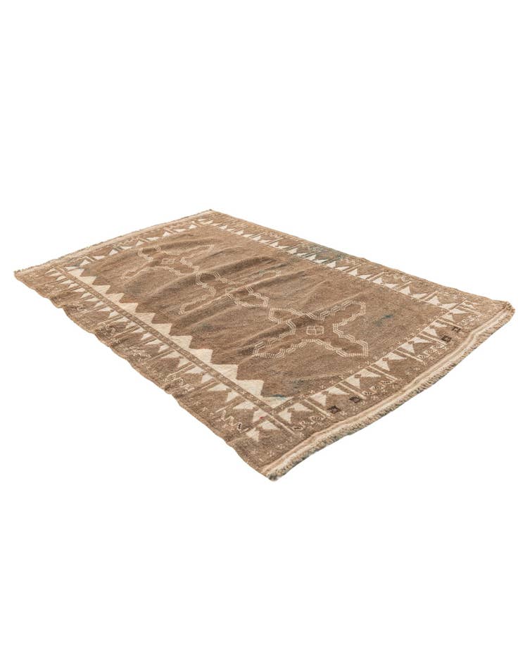Detail image of 2' 8 x 4' 4 Hand Knotted Ultra Vintage Persian Wool Rug