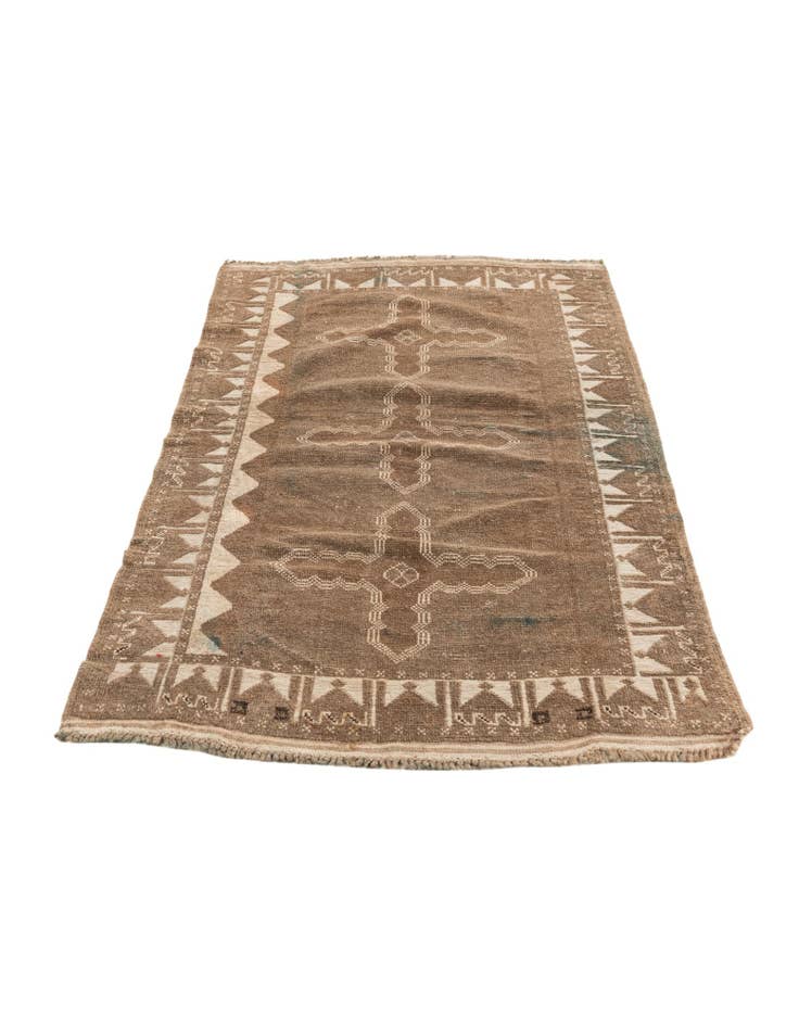 Detail image of 2' 8 x 4' 4 Hand Knotted Ultra Vintage Persian Wool Rug