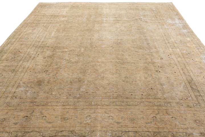 9' 8 x 12' 6 Hand Knotted Ultra Vintage Persian Wool Rug