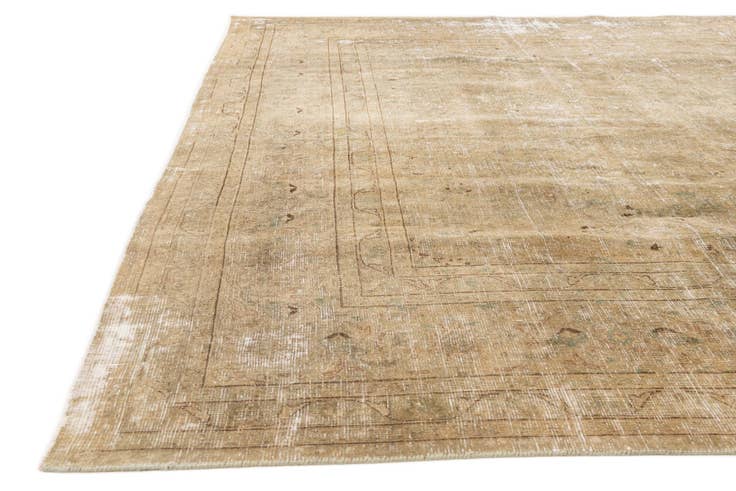 Detail image of 9' 8 x 12' 6 Hand Knotted Ultra Vintage Persian Wool Rug