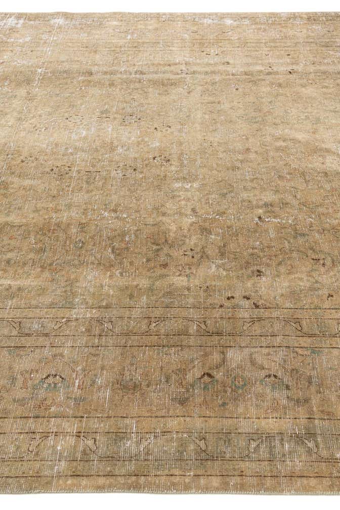 9' 8 x 12' 6 Hand Knotted Ultra Vintage Persian Wool Rug