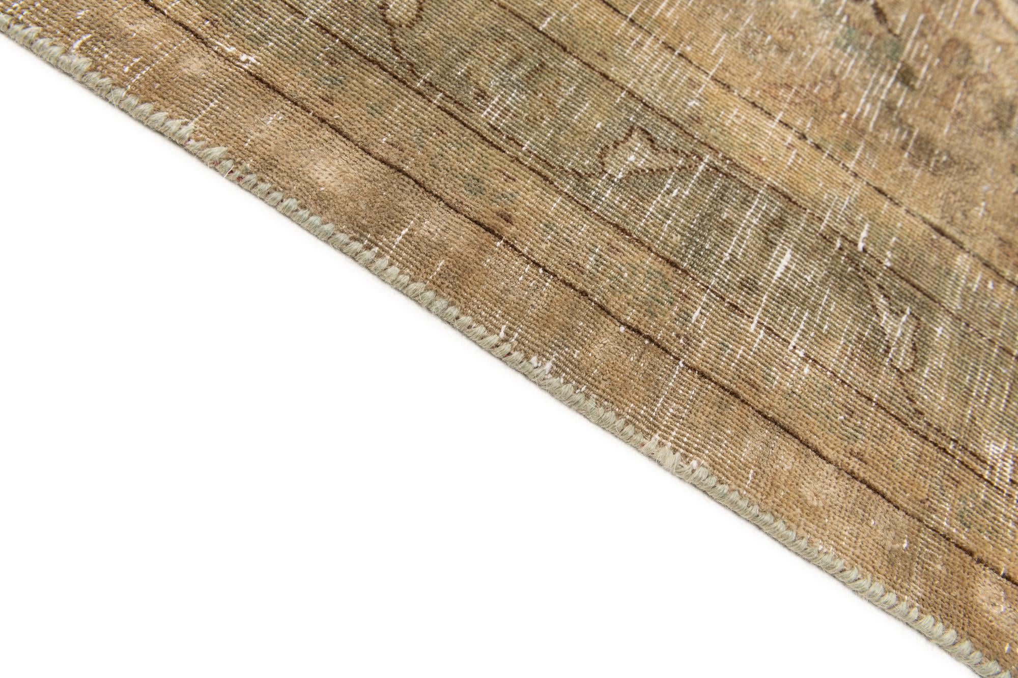 9' 8 x 12' 6 Hand Knotted Ultra Vintage Persian Wool Rug