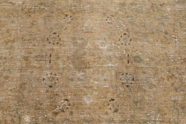 9' 8 x 12' 6 Hand Knotted Ultra Vintage Persian Wool Rug