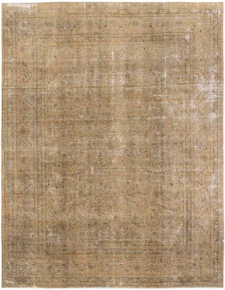 Detail image of 9' 8 x 12' 6 Hand Knotted Ultra Vintage Persian Wool Rug