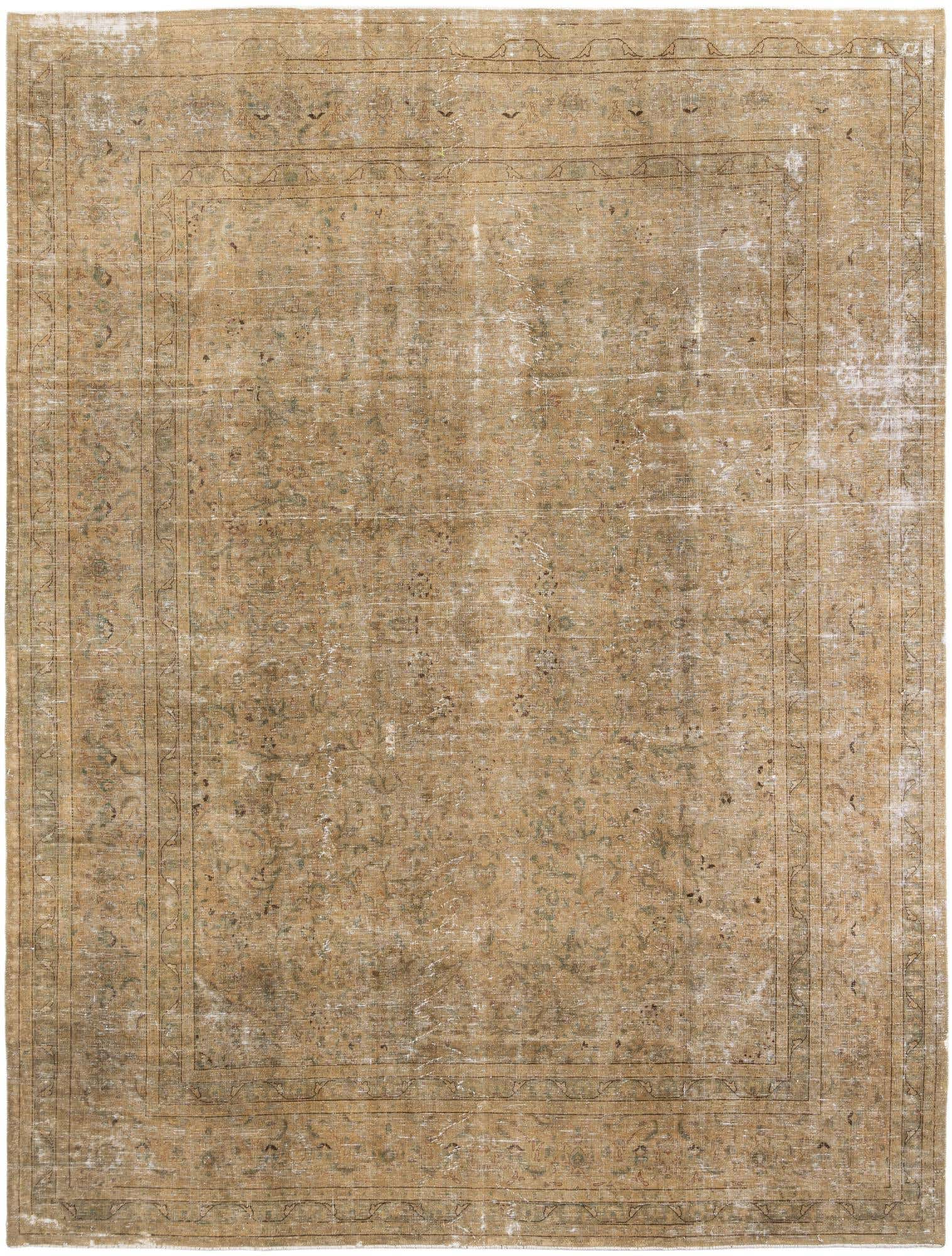 9' 8 x 12' 6 Hand Knotted Ultra Vintage Persian Wool Rug