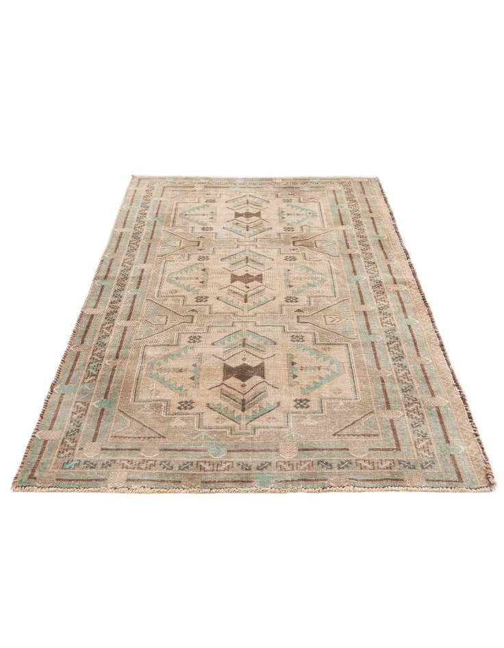 Detail image of 3' 8 x 6' 4  Hand Knotted Ultra Vintage Persian Wool Rug