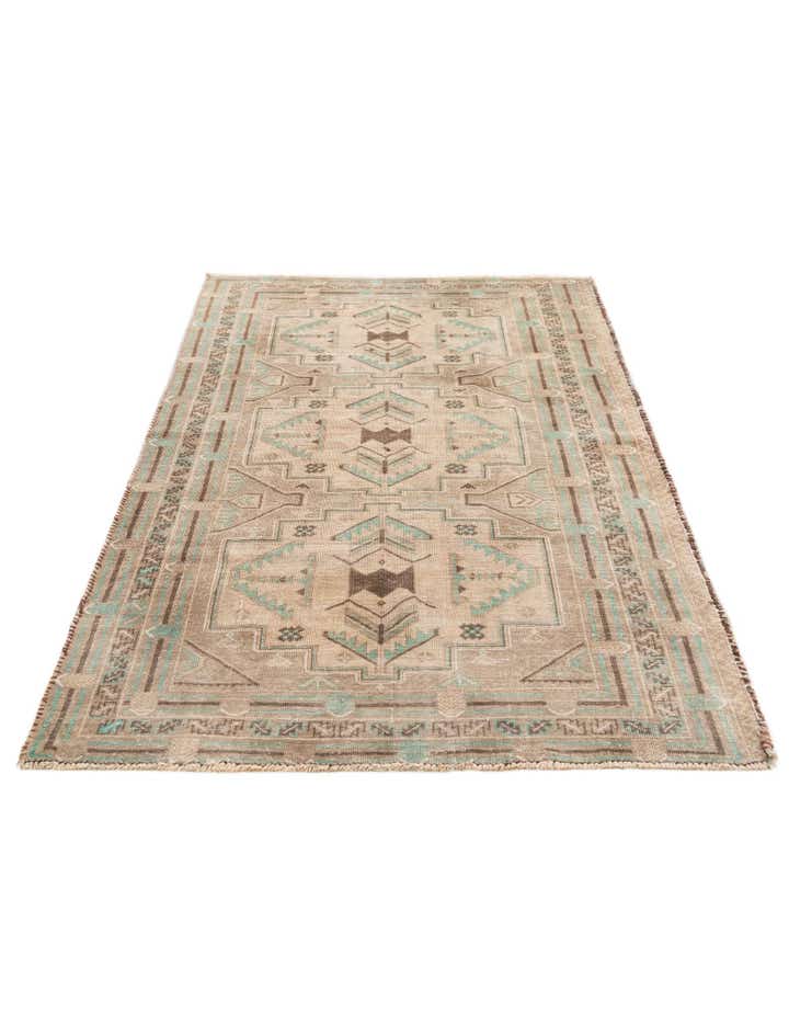 3' 8 x 6' 4 Hand Knotted Ultra Vintage Persian Wool Rug