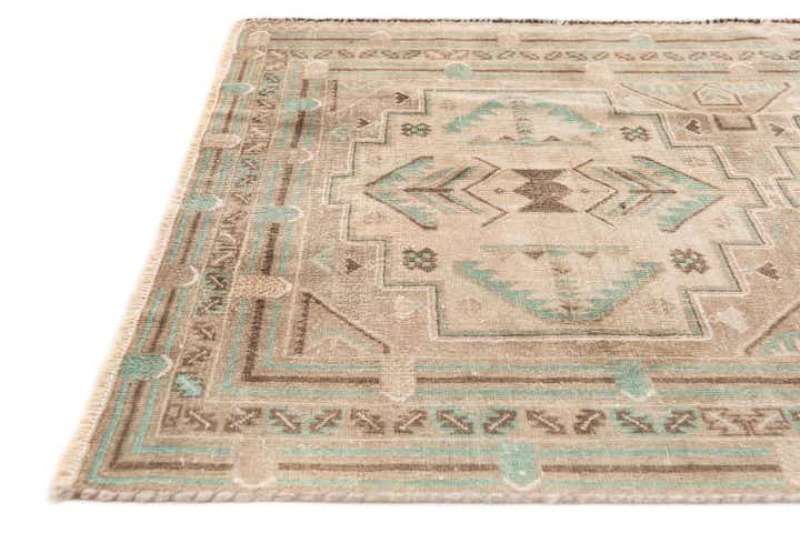 3' 8 x 6' 4 Hand Knotted Ultra Vintage Persian Wool Rug