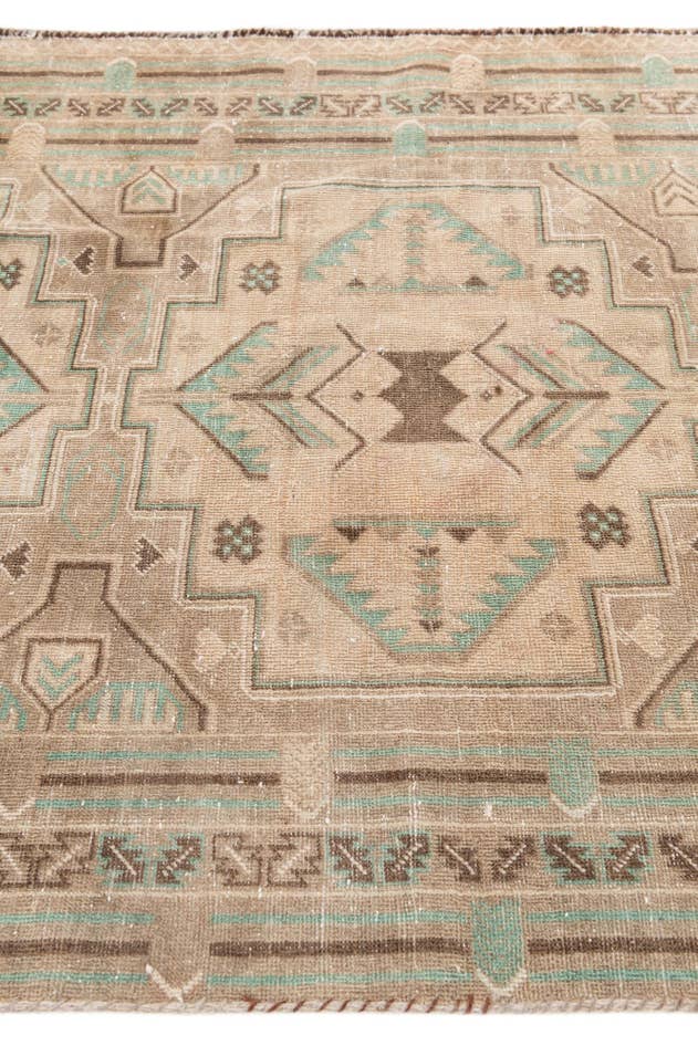 Detail image of 3' 8 x 6' 4 Hand Knotted Ultra Vintage Persian Wool Rug