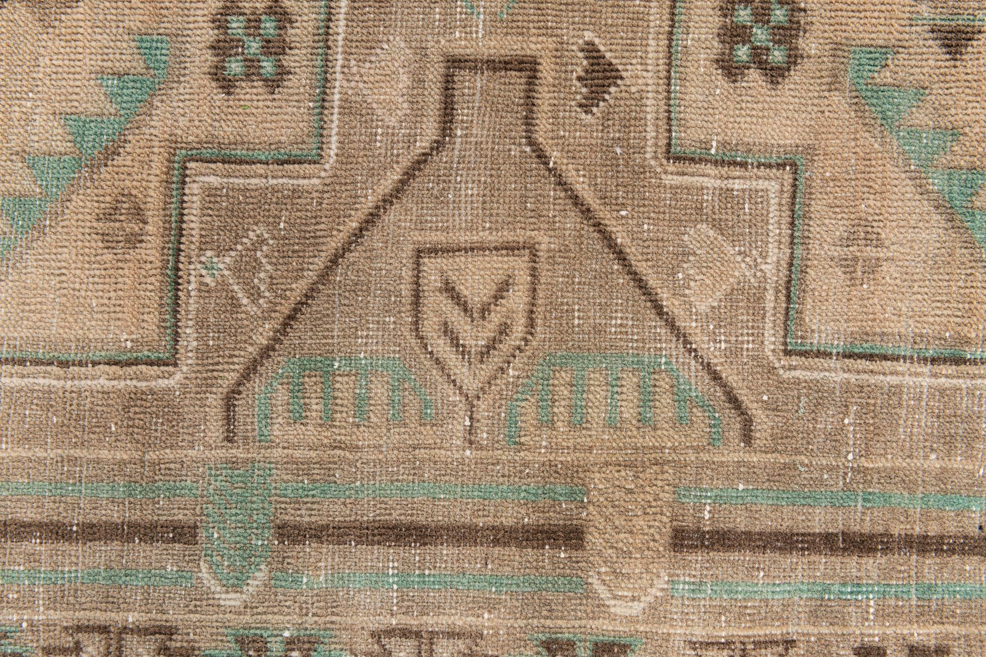 3' 8 x 6' 4 Hand Knotted Ultra Vintage Persian Wool Rug