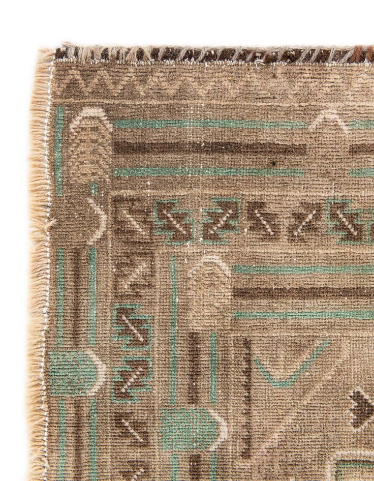 Detail image of 3' 8 x 6' 4  Hand Knotted Ultra Vintage Persian Wool Rug