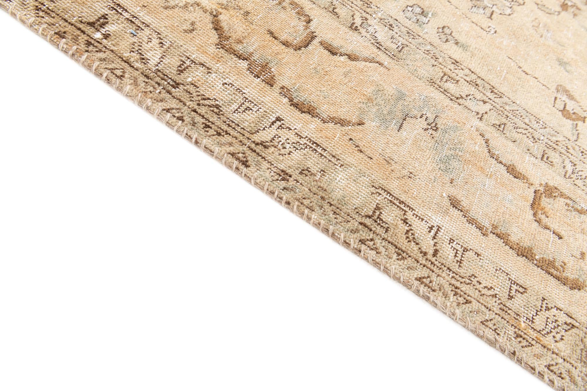 6' 6 x 10' Hand Knotted Ultra Vintage Persian Wool Rug