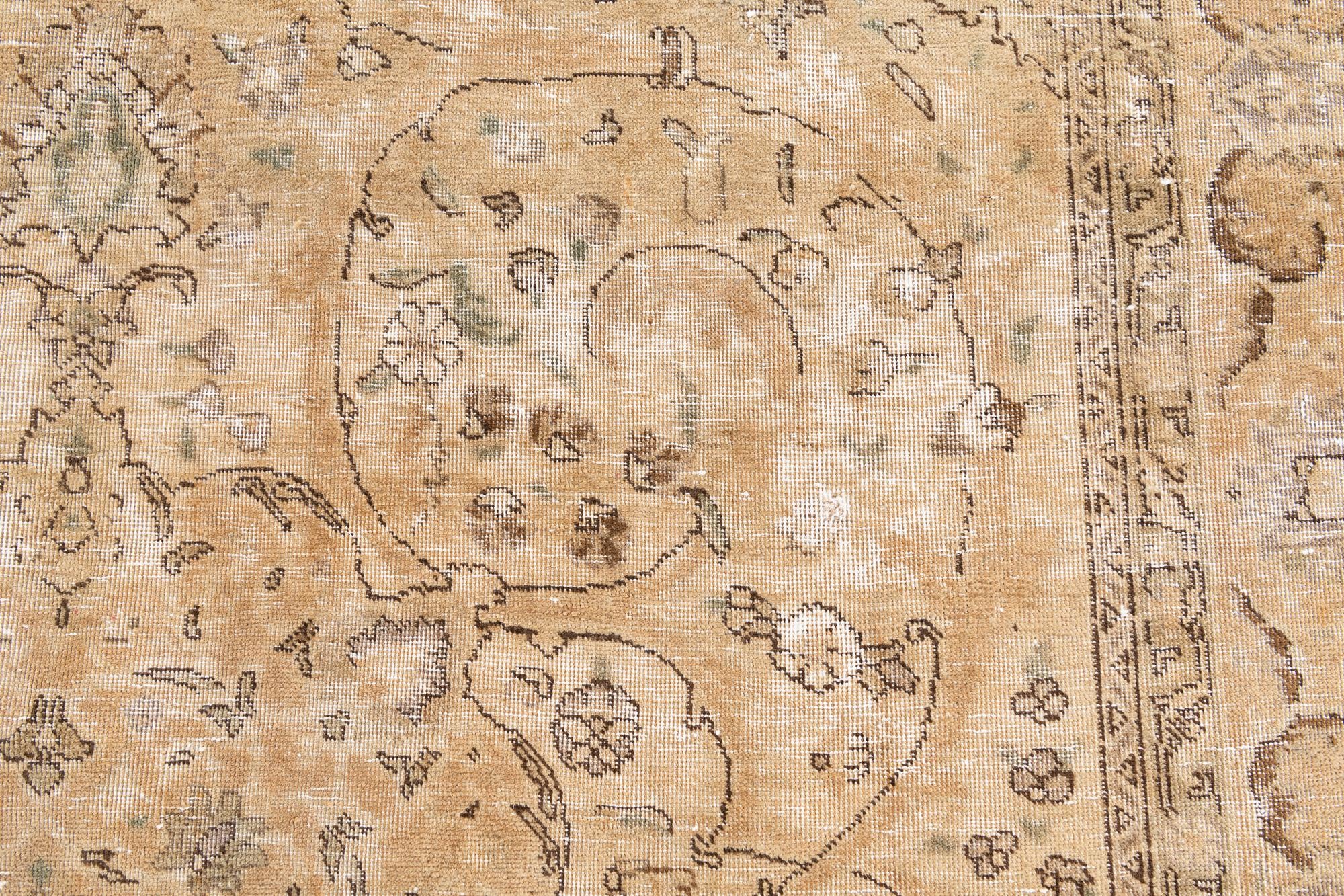 6' 6 x 10' Hand Knotted Ultra Vintage Persian Wool Rug