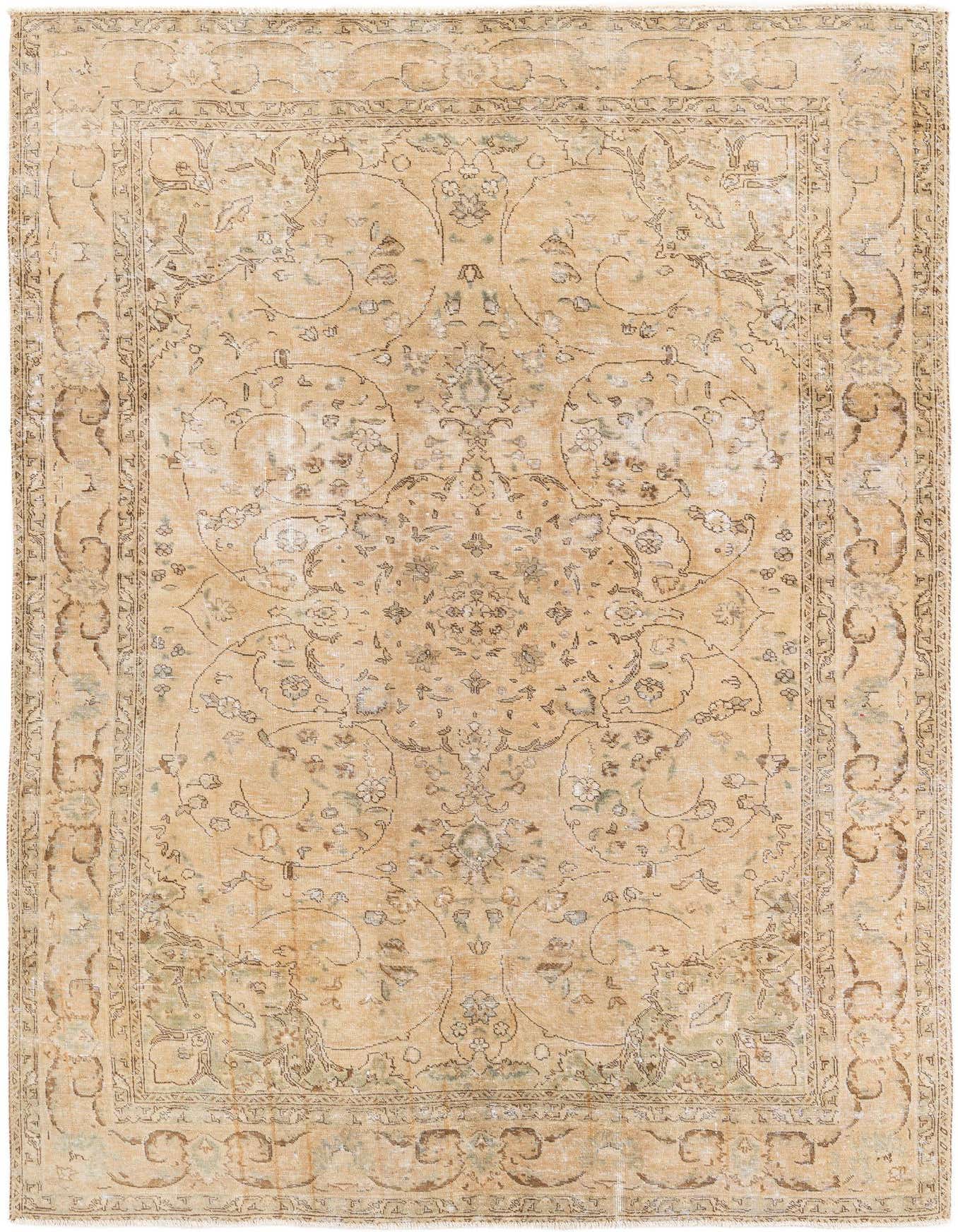 Primary image 6' 6 x 10'  Hand Knotted Ultra Vintage Persian Wool Rug