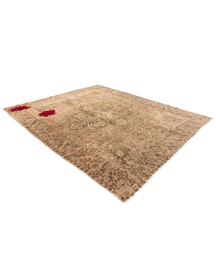 7' 8 x 9' 5 Hand Knotted Ultra Vintage Persian Wool Rug