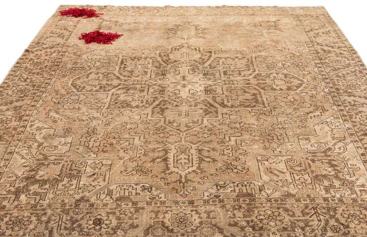 7' 8 x 9' 5 Hand Knotted Ultra Vintage Persian Wool Rug