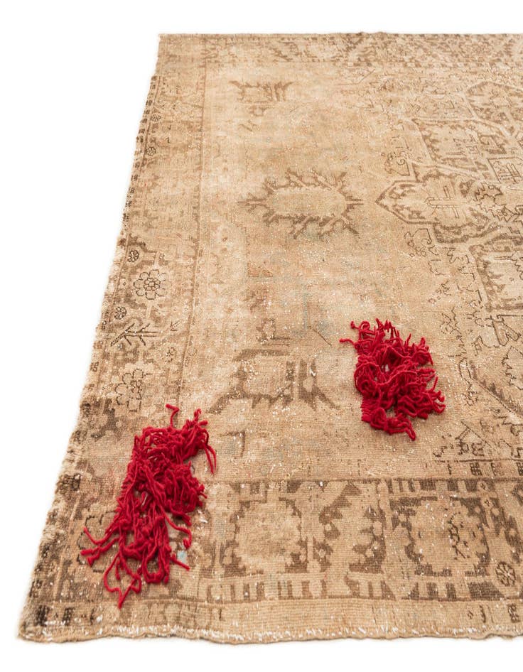 Detail image of 7' 8 x 9' 5  Hand Knotted Ultra Vintage Persian Wool Rug
