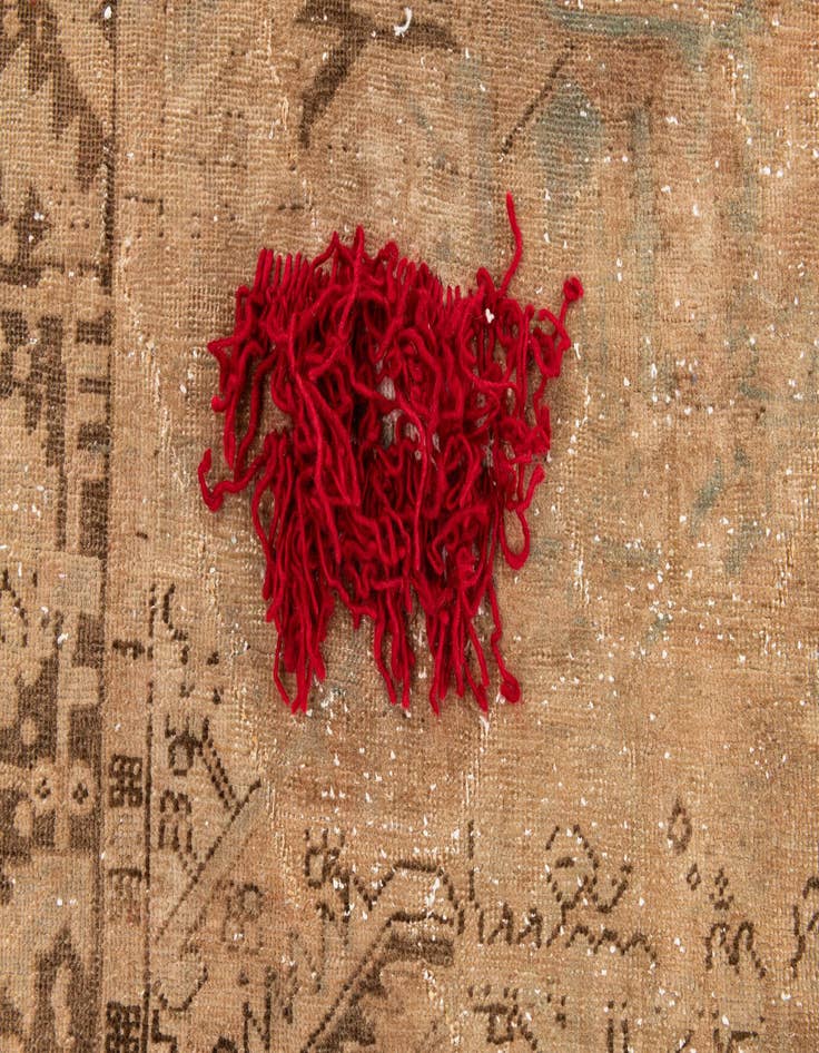 Detail image of 7' 8 x 9' 5  Hand Knotted Ultra Vintage Persian Wool Rug