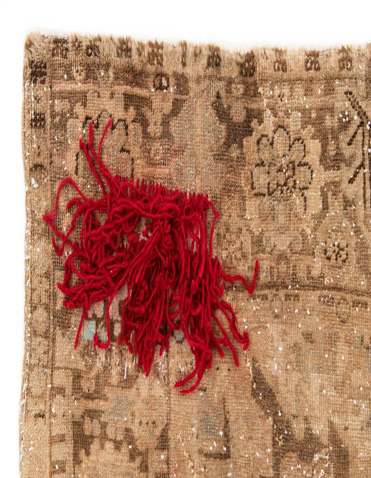 Detail image of 7' 8 x 9' 5  Hand Knotted Ultra Vintage Persian Wool Rug