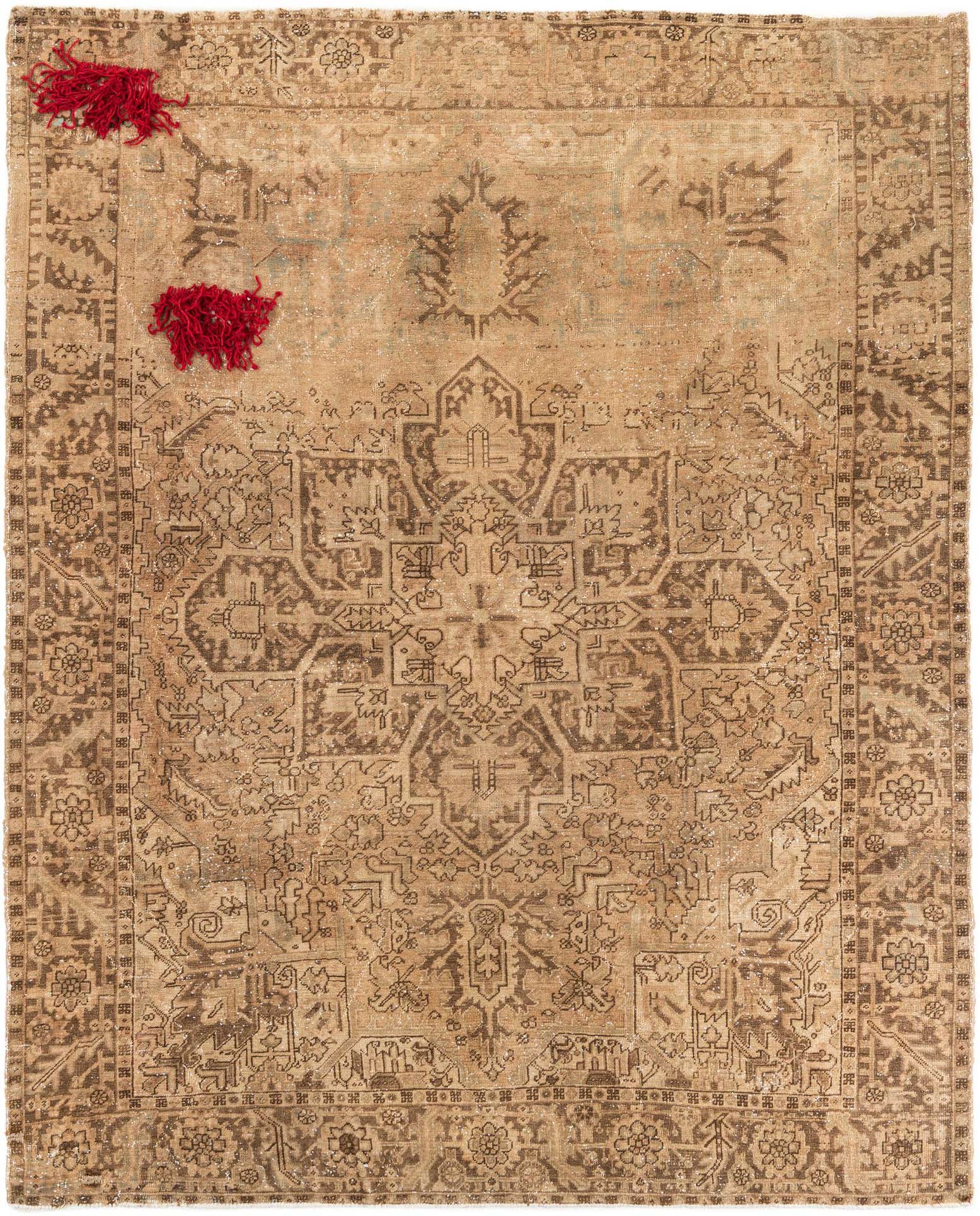 7' 8 x 9' 5 Hand Knotted Ultra Vintage Persian Wool Rug