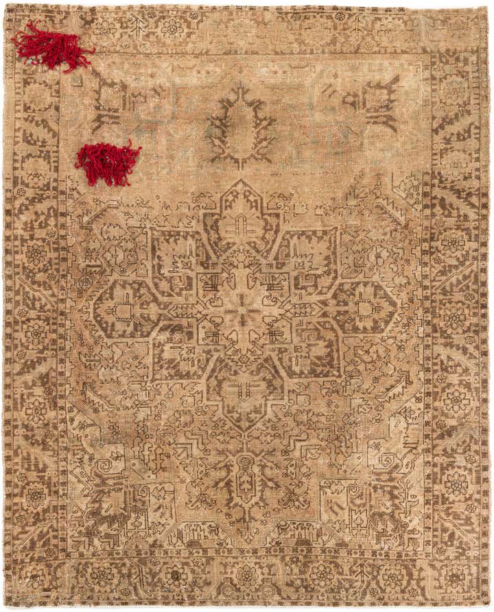 7' 8 x 9' 5 Hand Knotted Ultra Vintage Persian Wool Rug
