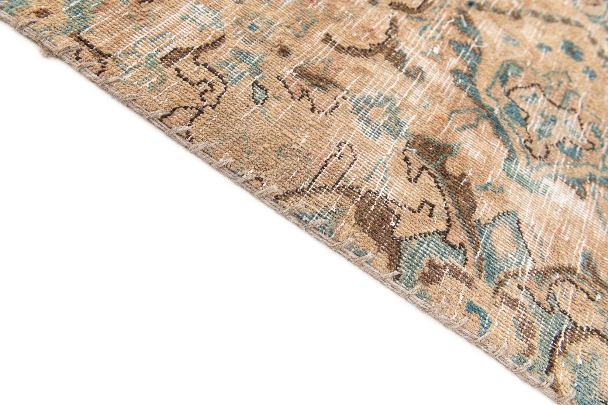 6' 10 x 10' 6 Hand Knotted Ultra Vintage Persian Wool Rug