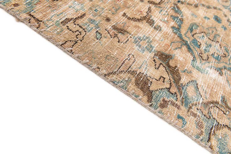 Detail image of 6' 10 x 10' 6 Hand Knotted Ultra Vintage Persian Wool Rug