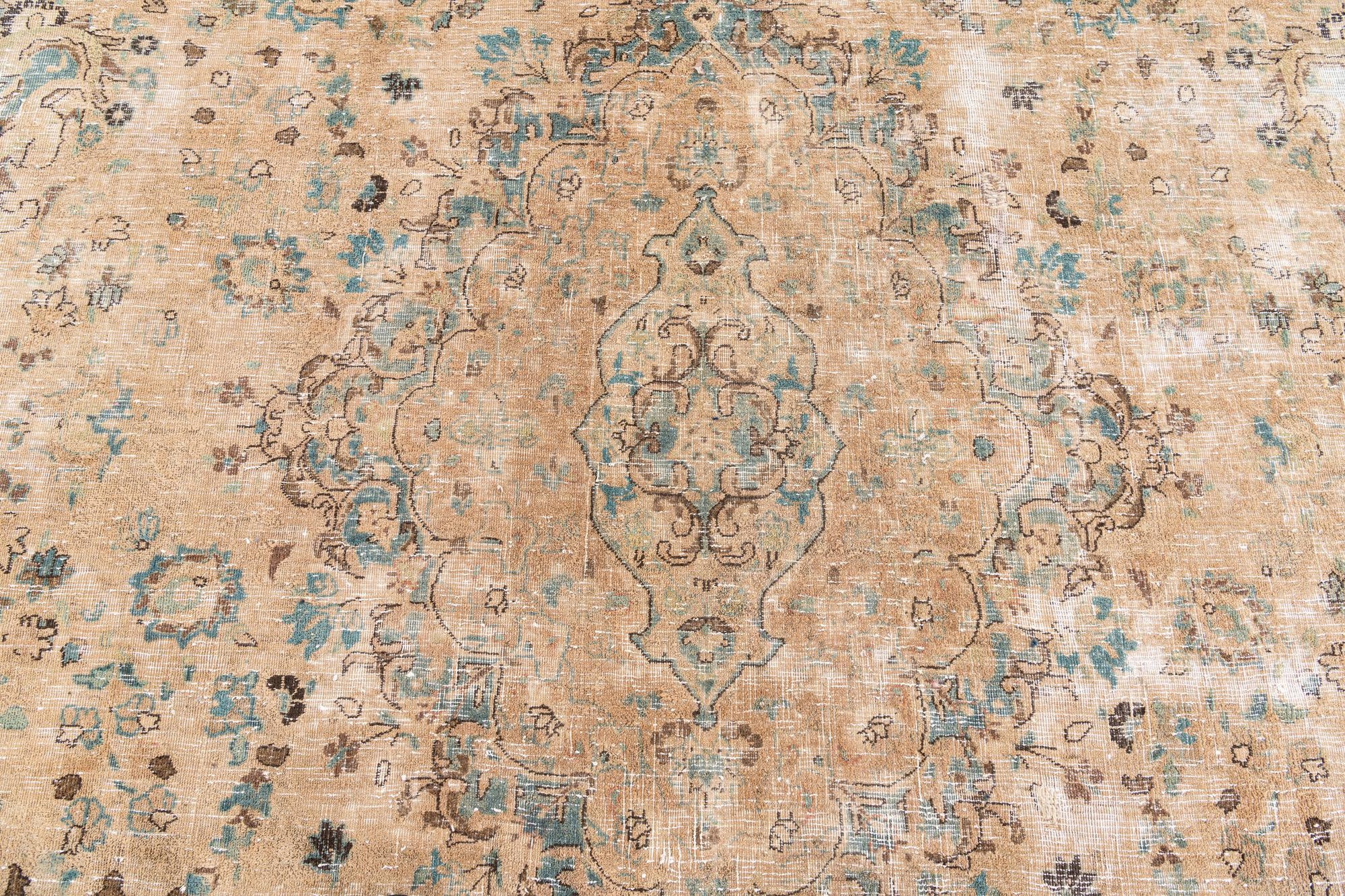 6' 10 x 10' 6 Hand Knotted Ultra Vintage Persian Wool Rug