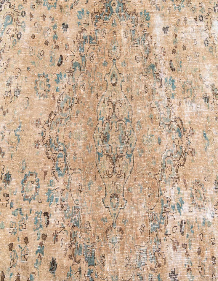 Detail image of 6' 10 x 10' 6  Hand Knotted Ultra Vintage Persian Wool Rug