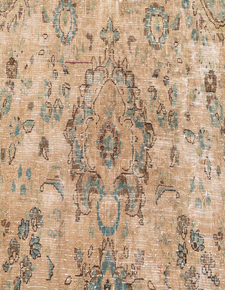 Detail image of 6' 10 x 10' 6  Hand Knotted Ultra Vintage Persian Wool Rug