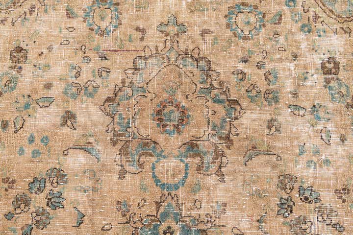 6' 10 x 10' 6 Hand Knotted Ultra Vintage Persian Wool Rug